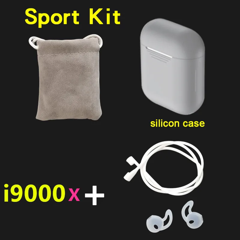 I9000 X tws беспроводные bluetooth-гарнитуры pk w1 чип i10 i20 i30 i60 i200 i500 i9000 tws для iPhone Android tws i9000 - Цвет: i9000x kits gray