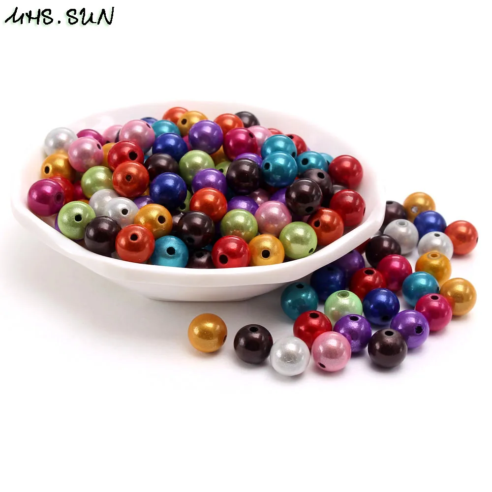 Дешевые оптовые модные акриловые жемчужные бусины смешанных цветов популярные