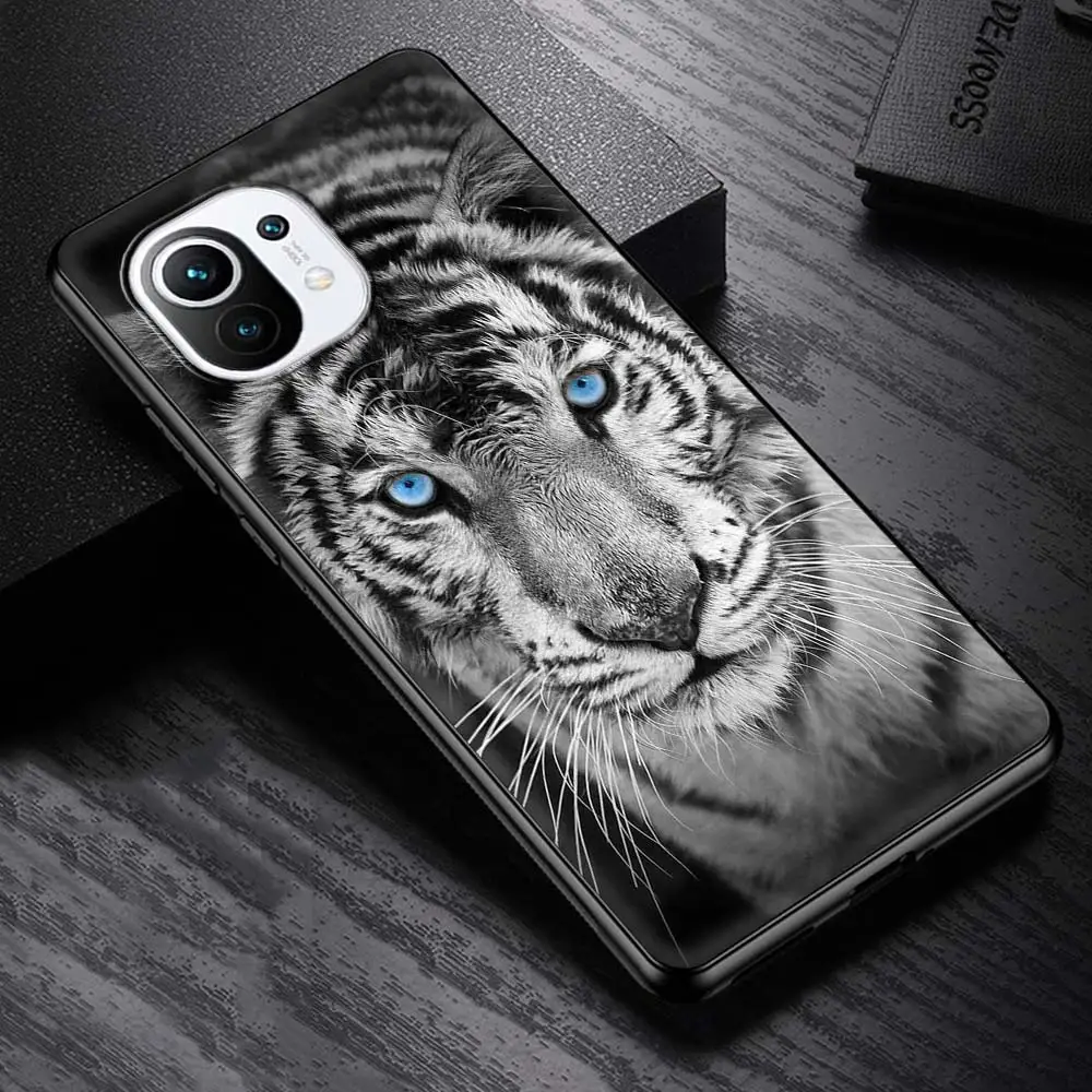 

Lion Tiger Wolf Cat Fox Silicone Phone Case For Xiaomi Mi 11 10T Pro Note 10 A2 Lite 5G 9T Poco M3 X3 NFC CC9 8 Soft Cover Bag