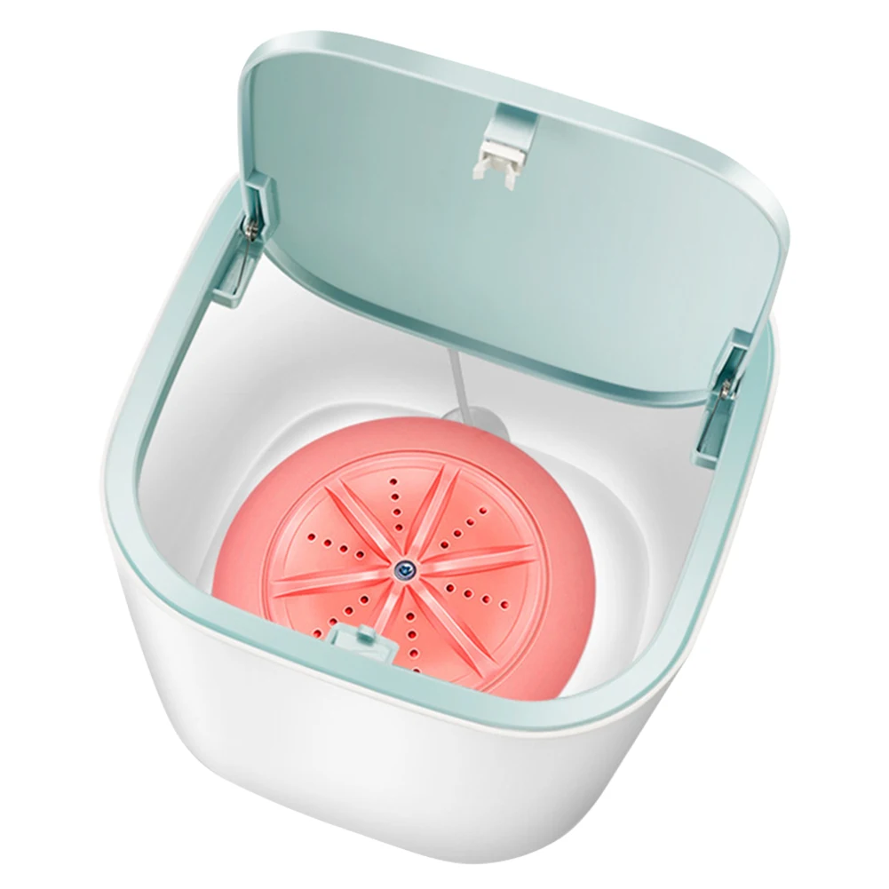 

Electric Ultrasonic Turbo Washing Machine Dorms Camping Rotating Business Trip USB Cable ABS Personal Mini Portable Cleaning