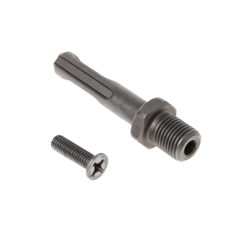 

12mm Thread Dia SDS Plus Round Shank Drill Chuck Adapter Connector Gray GXMA