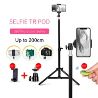 portable tripod for phone camara ring light flexible selfie tripod stand with bluetooth remote control holder for phone