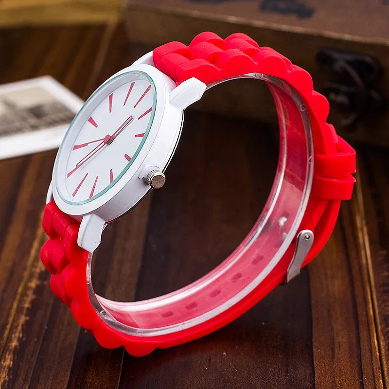 

Nice Pop Unisex Fashion Brand Watch Quartz Casual Silicone Women Sport Watches Red Reloj Pulsera Mujer Casual Wristwatches Gift