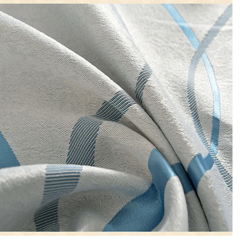 

European Jacquard Curtains for Bedroom Fabric Thick Blackout Brown Curtains for Living Room Fabric