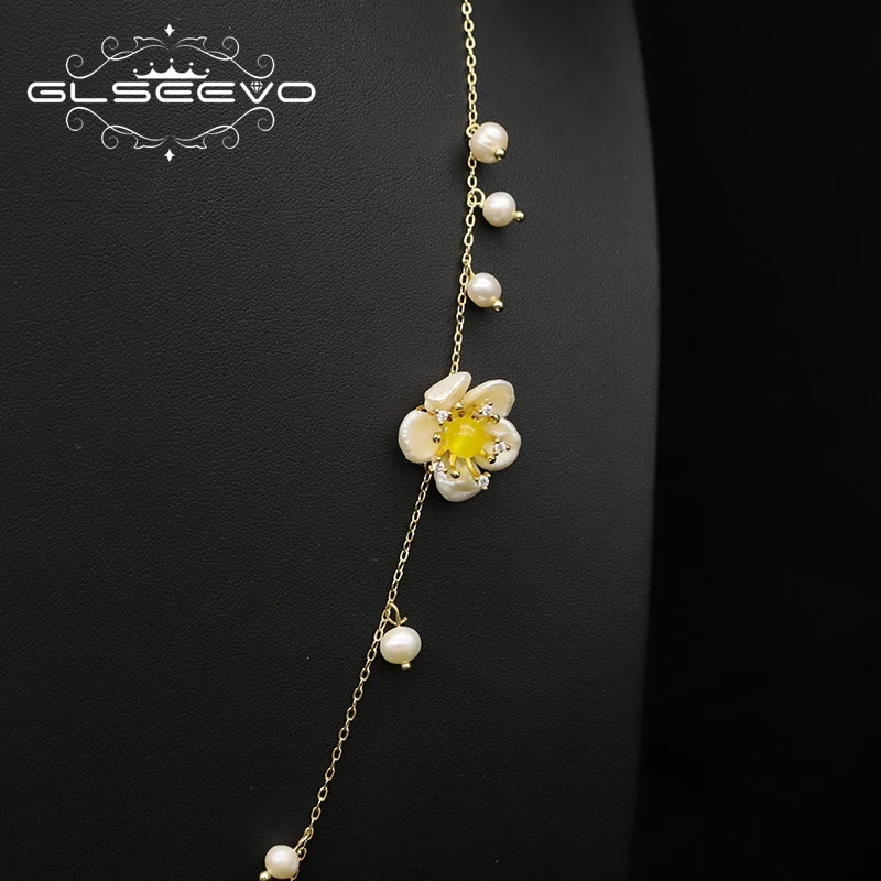 Glseevo женское ожерелье Роскошные Подвески длинное асимметричное с цветком