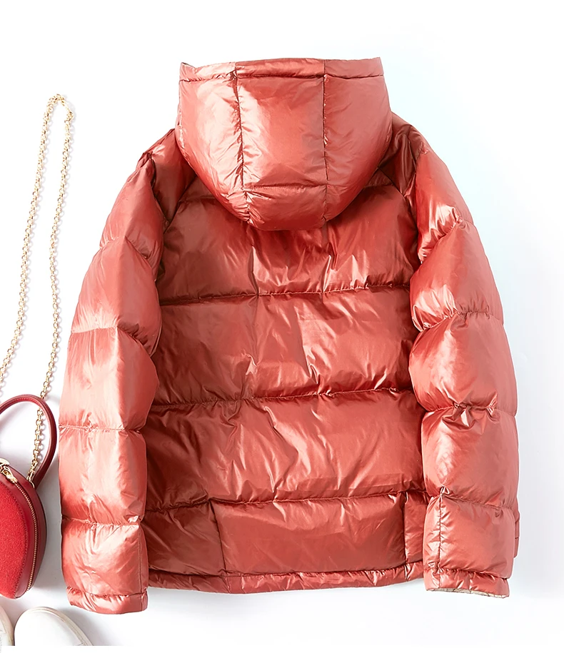 

Thcker warm oversize warm down coats female Original hooded collar duck down coats thicker warm coat F73 for -20 cold weather