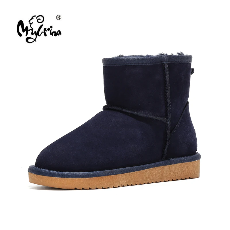 MYLRINA Новое поступление 100% Натуральная Воловья кожа Классические женские сапоги