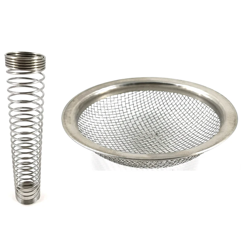 Нержавеющая сталь Материал 110 мм наргиле кальян шланг пружина и серебро из