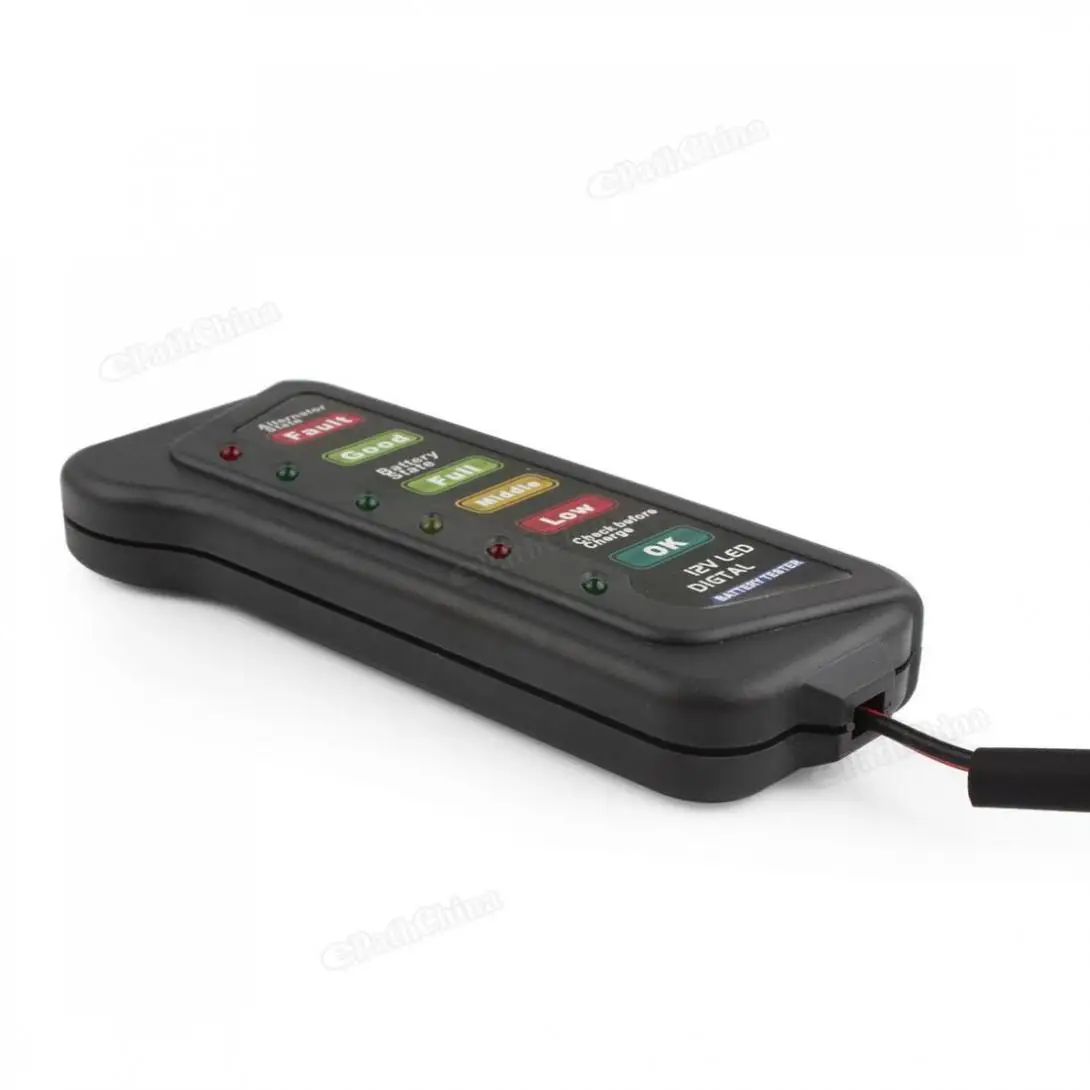 Тестер 12 В для автомобиля мотоцикла цифровой генератор с 6 светодиодными