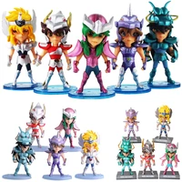 5 pcsset anime saint seiya knights of the zodiac shiryu shun jabu hyoga pvc action figure collection model toys dolls