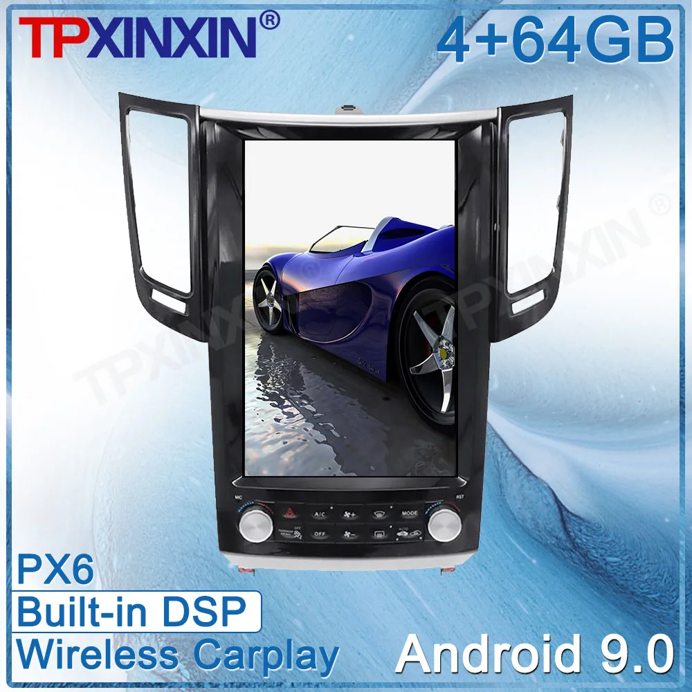 

Android For Infiniti FX FX25 FX35 FX37 QX70 2008 - 2014 Tesla Styel Car DVD GPS Navigation Radio Multimedia Palyer Recorder
