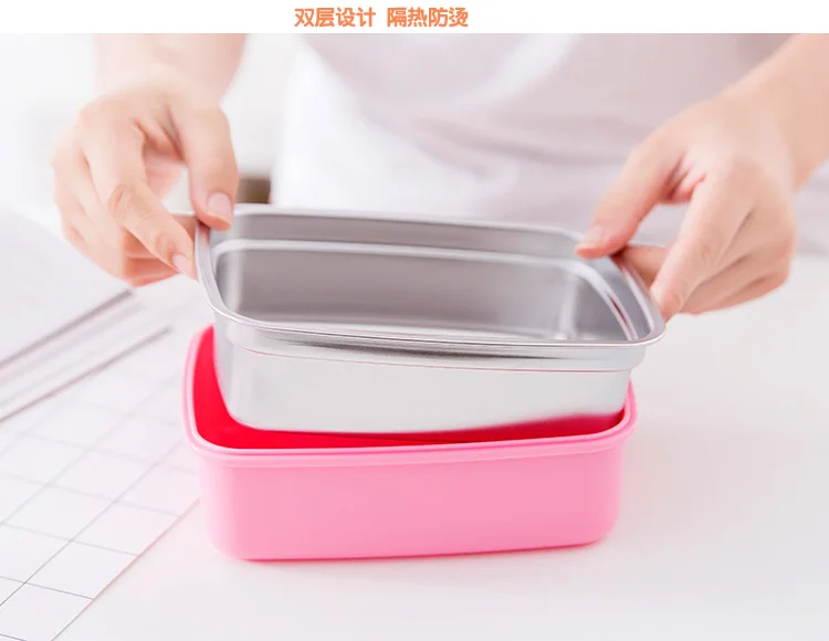 С ложкой вилка мультфильм KT Мелодия Русалка динозавр Микки Минни SUS304 Bento коробка