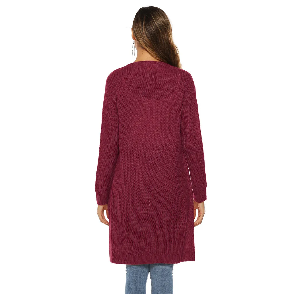 2019 Women Long Sleeve Knitting Open Cape Casual Coat Kimono Jacket Knitwear Cardigan Dropshipping45 Female Elegant Jumper |