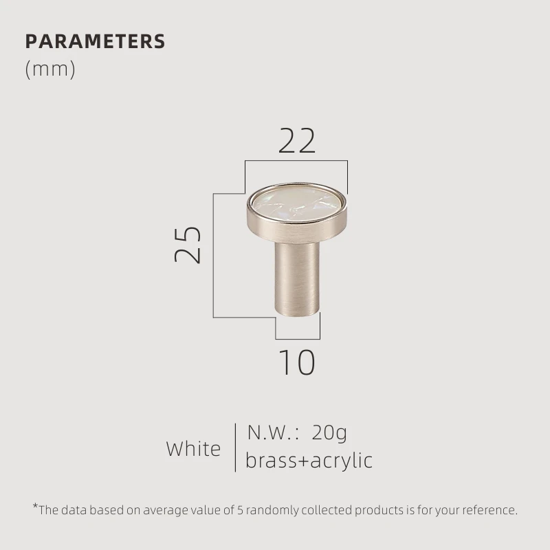 Ручки для шкафов Dooroom латунные матовые никелевые