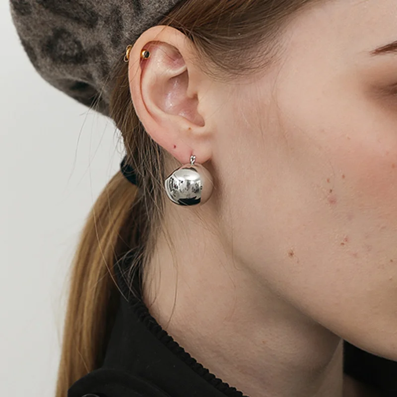 HANGZHI 2021 Новые французские Ретро золотистые U-образные геометрические круглые