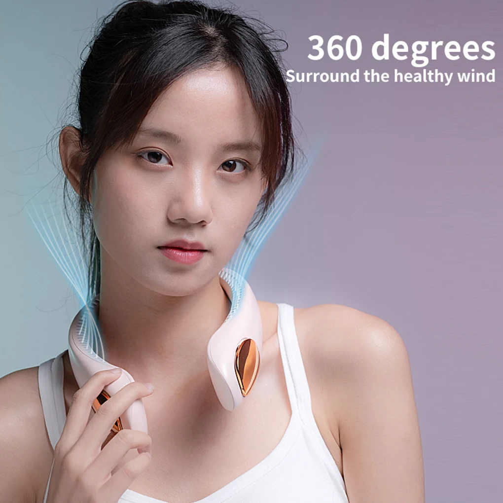 

Мини-вентилятор на шею, портативный безлопастный вентилятор, перезаряжаемые подвесные вентиляторы без листьев, охлаждающие переносные вен...