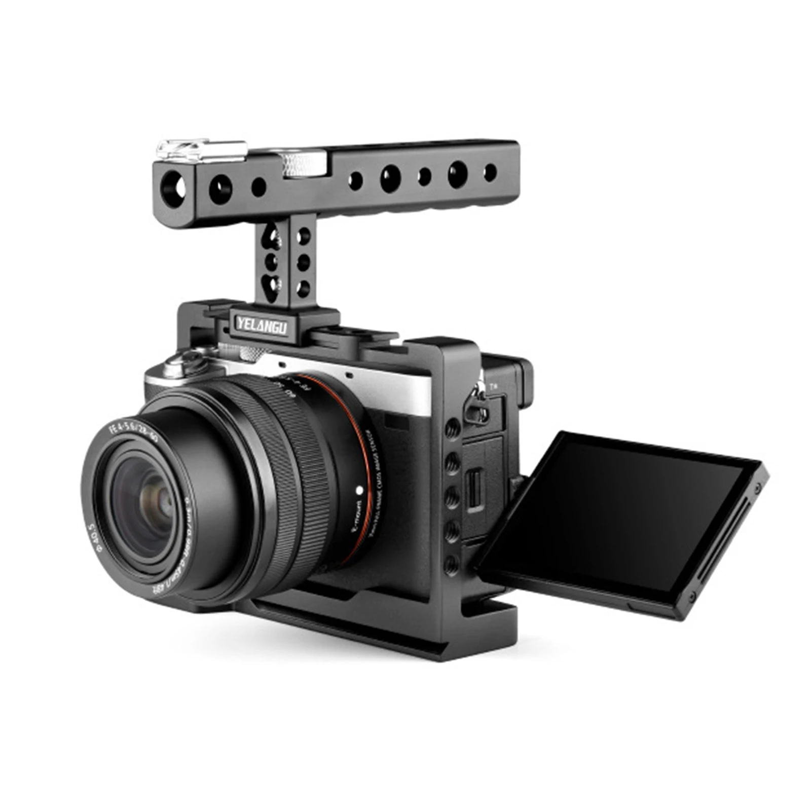 

Aluminum Camera Cage for Sony ALpha7c Camera with 1/4" 3/8" Thread Handle and Cold Shoe Fast Delivery
