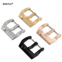 deetle stainless steel watch buckle 16mm 18mm 20mm 22mm 24mm silver black rose gold watch clasp for leather watch band