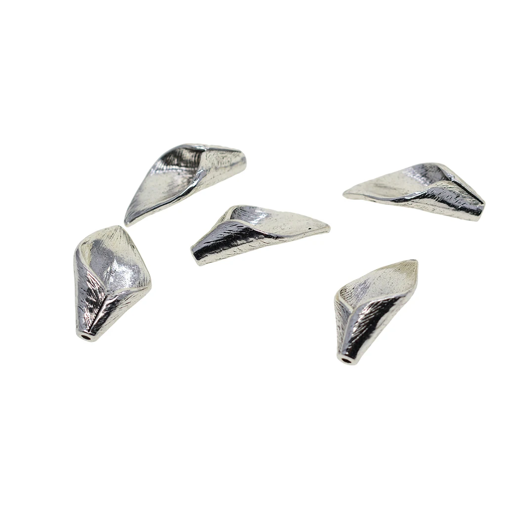 Набор из 20 античных серебряных бусин в стиле бохо с объемным изображением воды