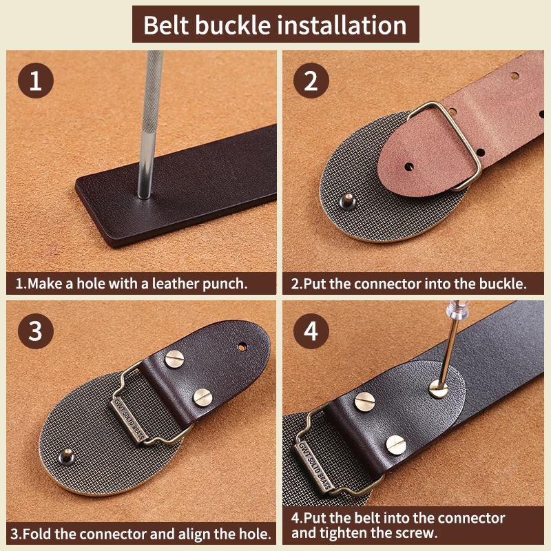 Мужской ковбойский ремень с пряжкой из твердой меди и латуни не вызывает