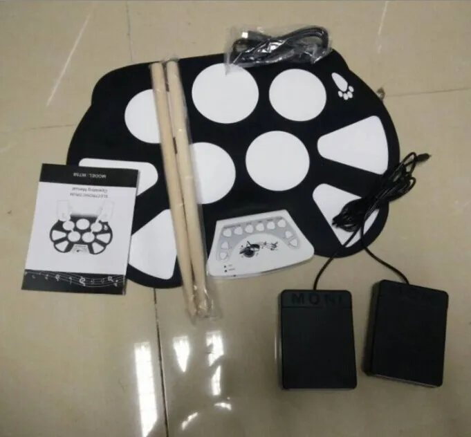 XFDZ цифровые Настольные ПК USB силиконовые складные рулонные барабанные колодки