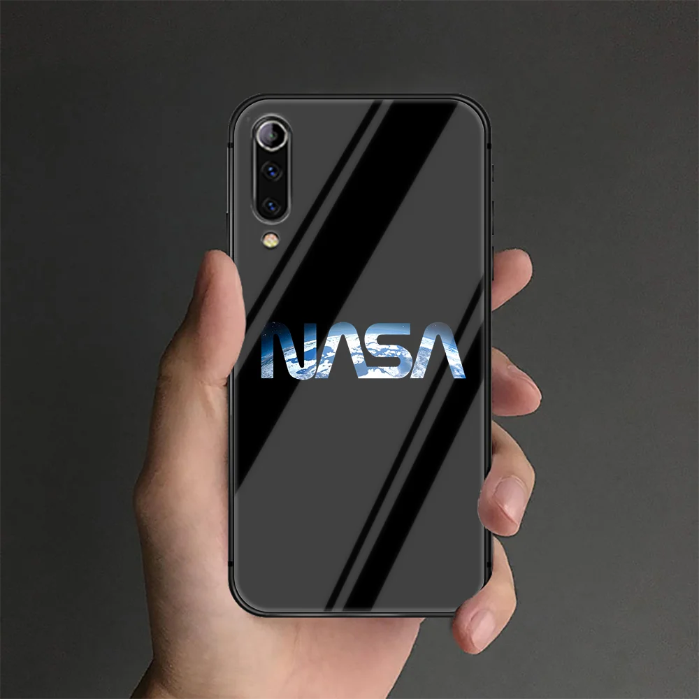 

Nasas Space Phone Tempered Glass Case Cover For Xiaomi Mi A3 Max3 Note 9 10 I T Pro Lite Ultra Trend Pretty Funda Fashion Black