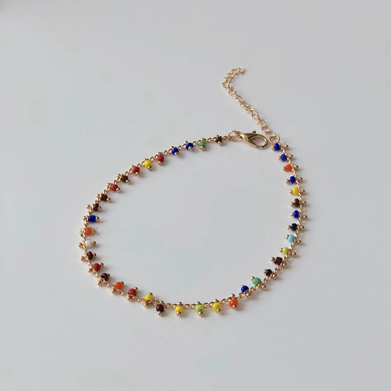 Модные трендовые ювелирные изделия для ног разноцветные стразы с кристаллами