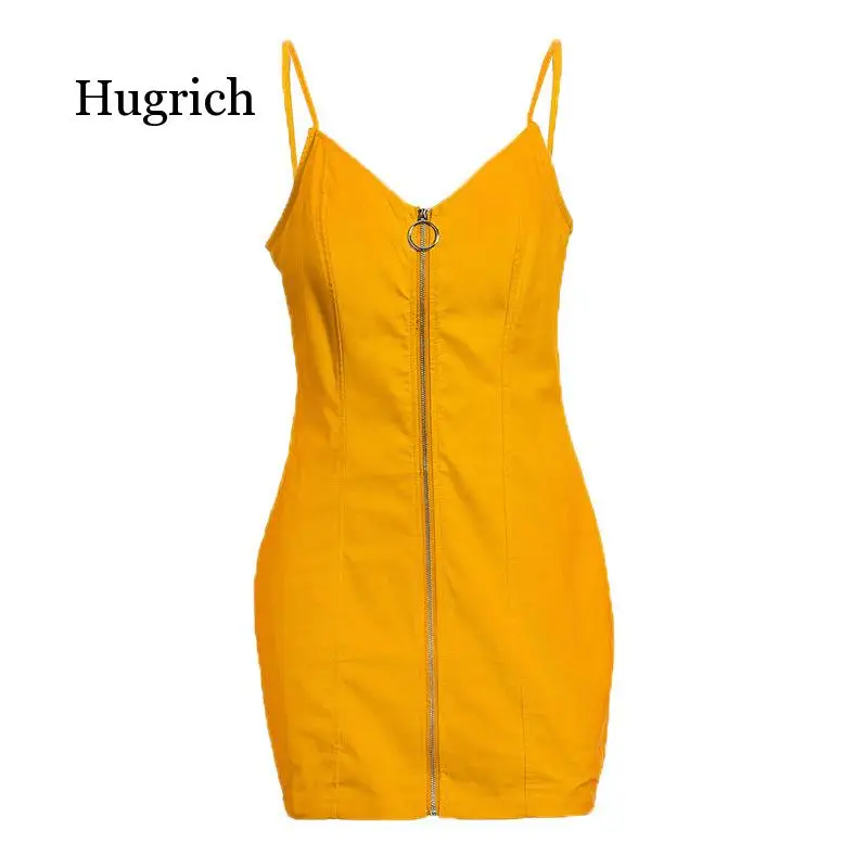 

Sexy Spaghetti Strap for Women 2021 Summer Fashion Plus Size Zipper Sexy Nightclub Party Ladies Dress