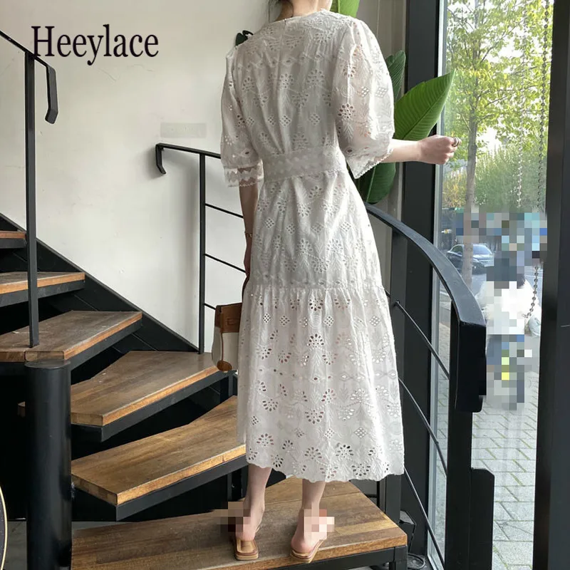 90s платье элегантное в стиле ретро тяжелые кружевные цветочные платья с крючками