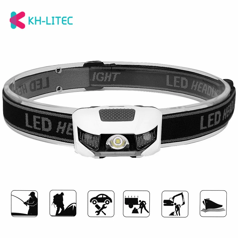 Светодиодный налобный светильник Mini XBD + светодиодный фонарь с зарядкой от USB 2 * AAA