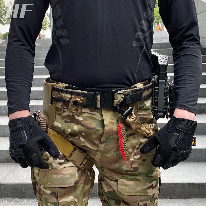 Ремни HF Тактические 38 мм Molle CS уличные охотничьи армейские веерные боевые с