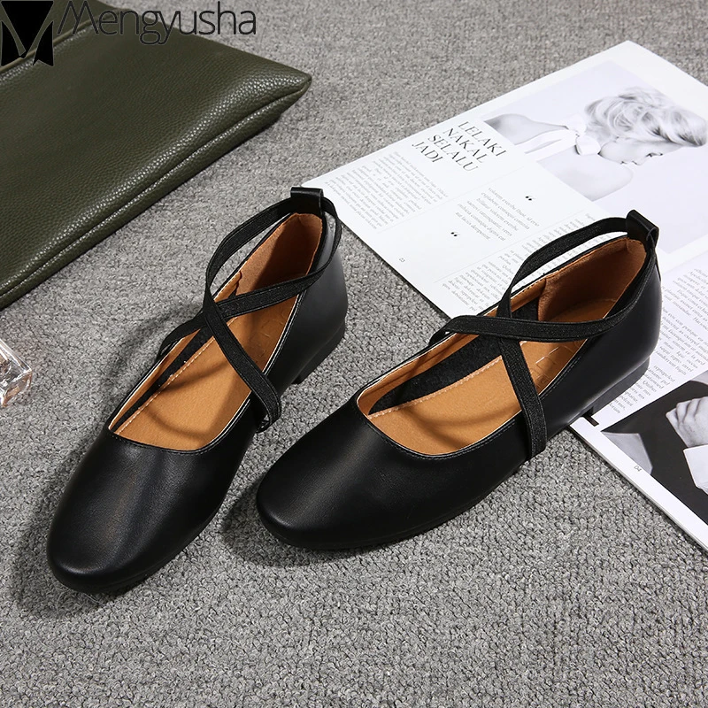 Лоферы женские с круглым носком эластичная лента повседневная однотонная