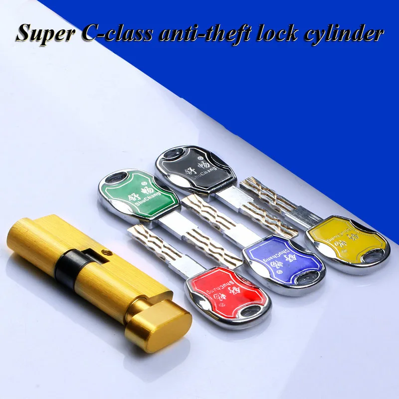 Цилиндр для двери спальни европейского стандарта 70 мм медный замок цилиндр