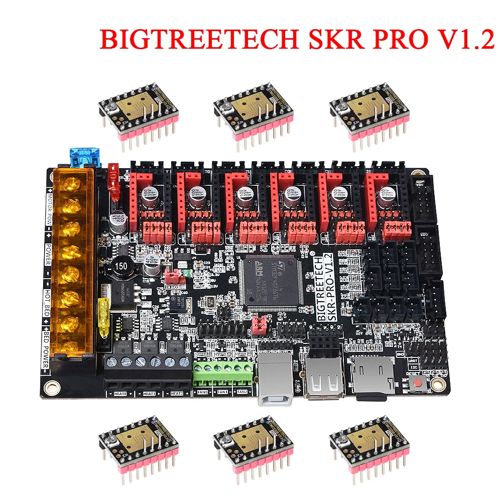 Плата контроллера BIGTREETECH SKR PRO V1.2 32 бит детали для 3D принтера Wi Fi с TMC2208 UART TMC2209 TMC2130 VS