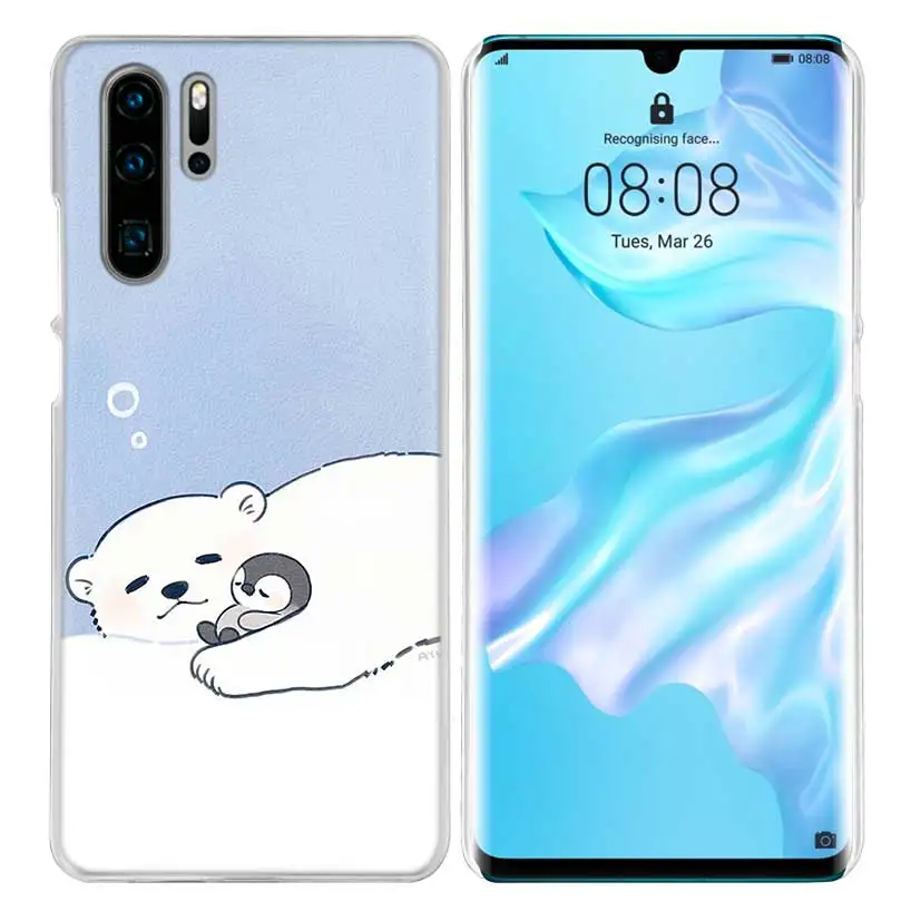 Жесткий чехол для huawei P30 P20 P10 mate 30 20 10 Nova 5 5i Pro Lite P Smart Z Plus Прекрасный Пингвин полярный медведь - Цвет: 02