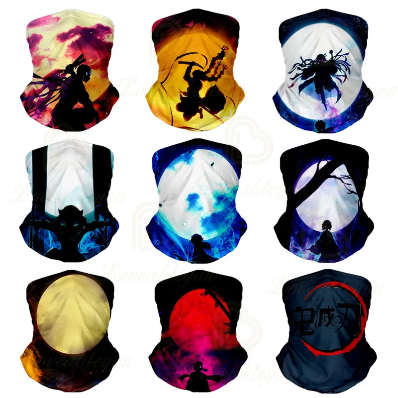 Уличный шарф демон убийца Велоспорт Пеший Туризм бандана Полиэстеровая грелка