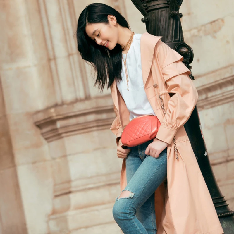 Genuine Leather Fanny Pack Waist Bag Casual Waterproof Antitheft Women Walk Shopping Plaid Belt Multi-function Chest Bags LSH585 | Багаж и