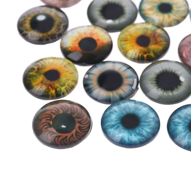 

10Pair Glass Doll Eyes Animal DIY Crafts Eyeballs For Dinosaur Eye Accessories Jewelry Making Handmade 8mm/12mm/18mm