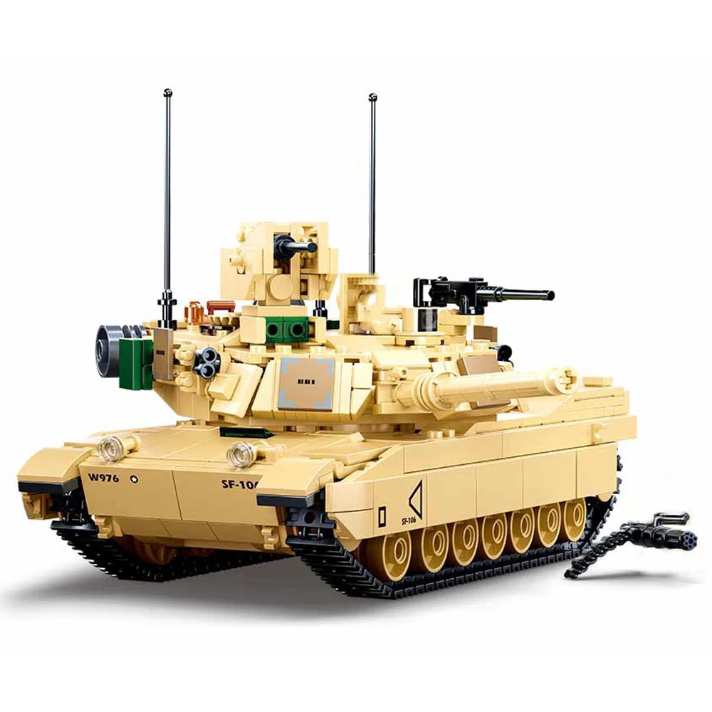 

2021, 2 мировая война, 2 мировая война, армия, военный солдат, модель M1A2 Abrams, основной боевой танк, строительные блоки, кирпичи, детские игрушки