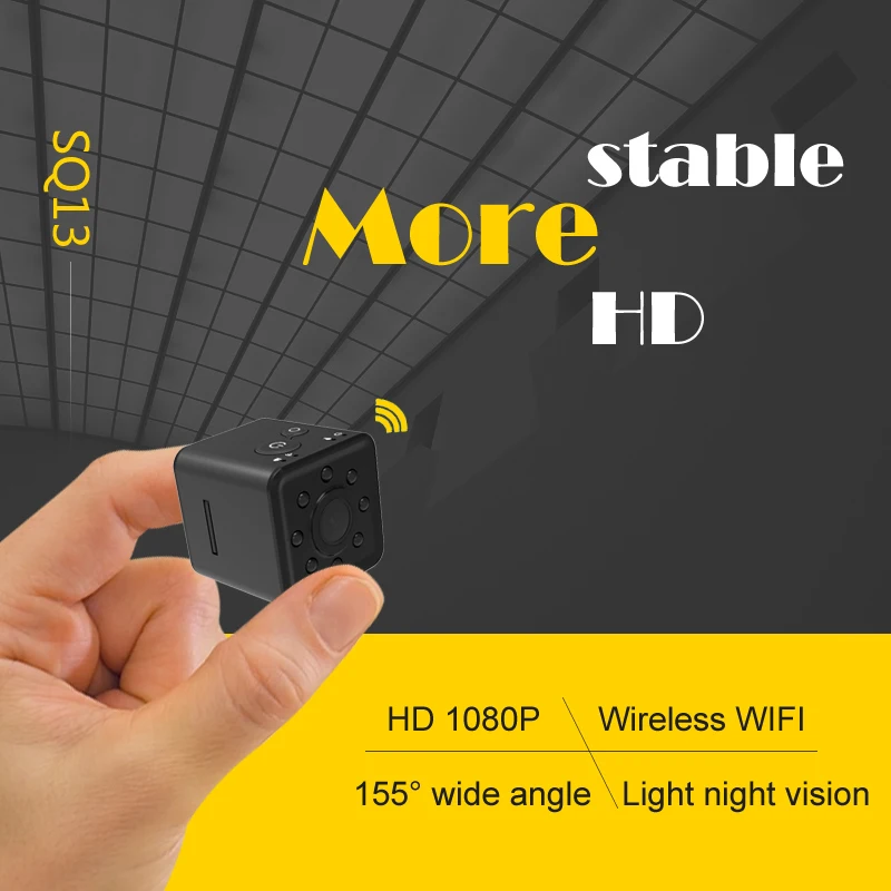 HD Wi Fi мини камера SQ13 1080P широкоугольная Водонепроницаемая видеокамера DVR