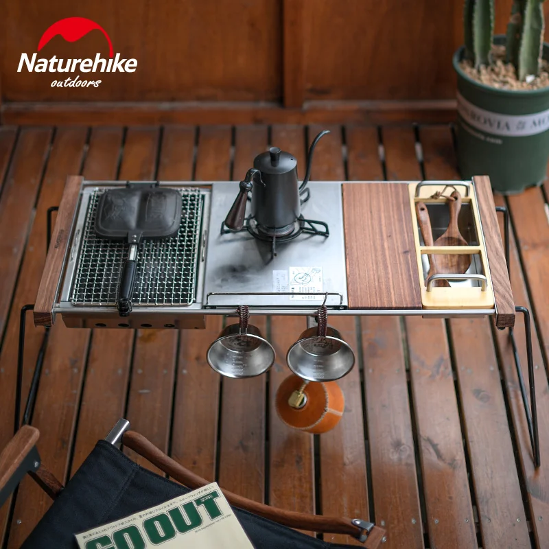 Стол складной для кемпинга Naturehike уличный столик со съемной рамой из нержавеющей