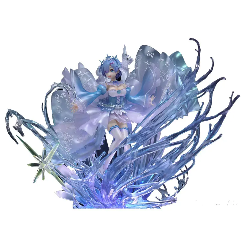 

28 см SSF аниме Re Life a other World от Zero Rem Crystal dress Ver. ПВХ фигурка Модель Коллекционная игрушка кукла подарки