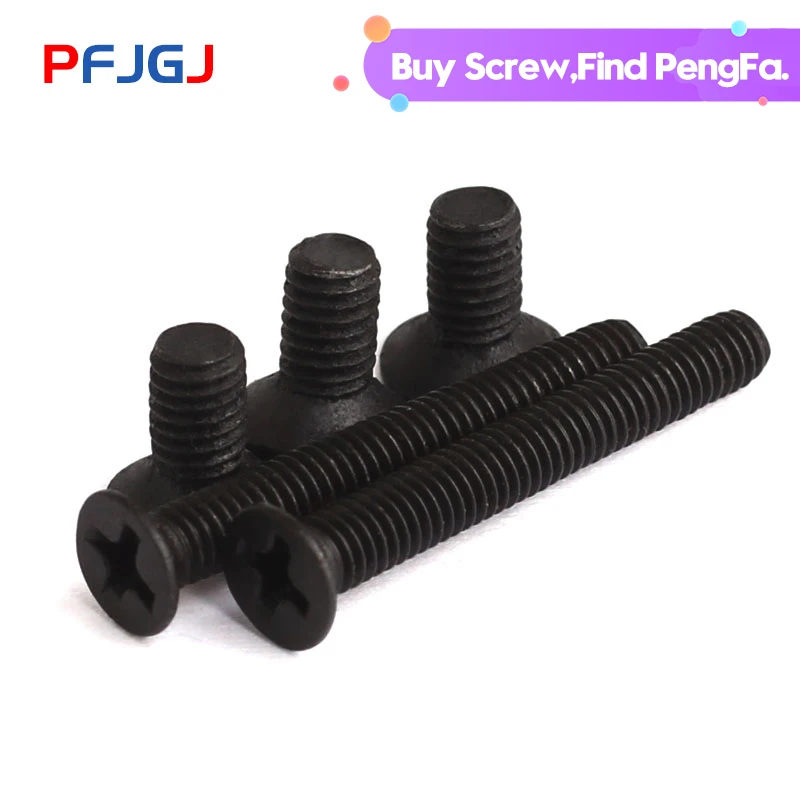 

Peng Fa GB819 Blackening Flat Screw Cross Countersunk Head Screw Cross Flat Head Machine Screw M4 M5 M6