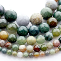 1538cm strand round natural indian agate stone rocks 4mm 6mm 8mm 10mm 12mm gemstone beads for bracelet jewelry making