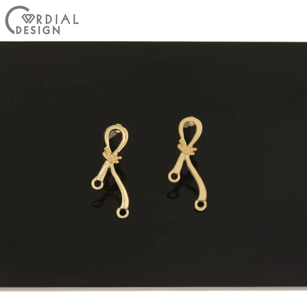 

Cordial Design 100Pcs 12*28MM Jewelry Accessories/Earrings Stud/Hand Made/Knot Shape/DIY Making/Jewelry Findings & Components