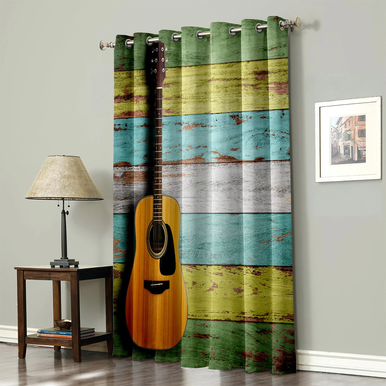 Поп фолк гитара занавески для гостиной спальни кухни уличная ткань Детские