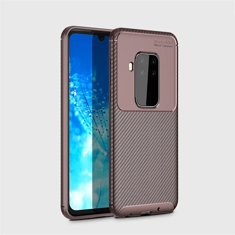 Корпус из углеродного волокна для Motorola One Zoom чехол Высокое качество Алмазная сетка Дизайн чехол для Motorola One зум One Pro задняя крышка - Цвет: Коричневый