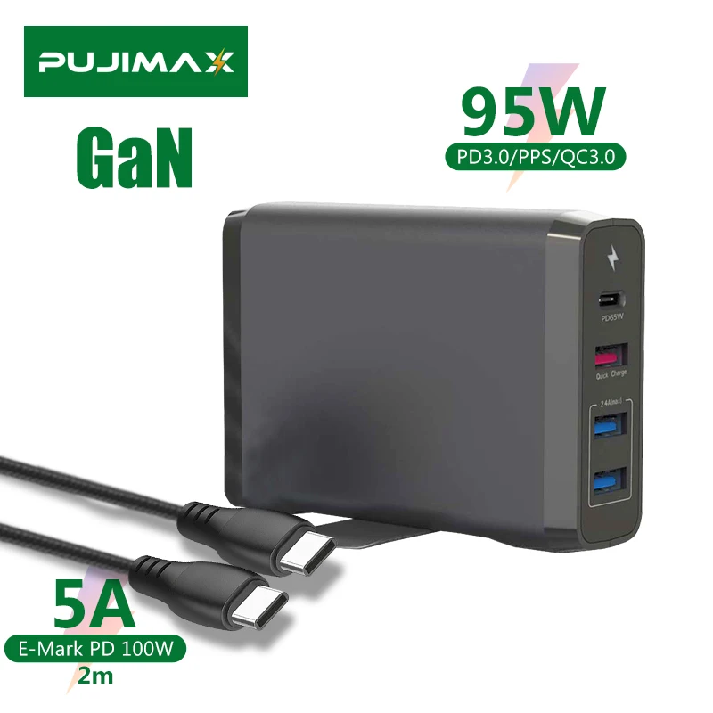 

Зарядное устройство PUJIMAX для телефона, 95 Вт, с Usb-кабелем