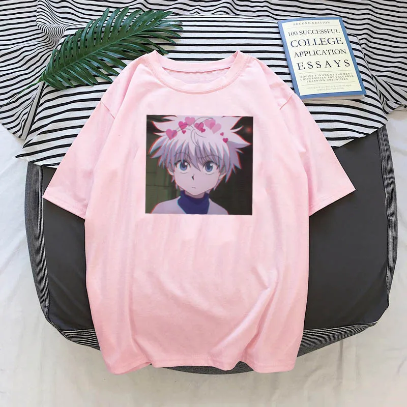 Летние Hunter X Топы гон-Фрикс Love/женская футболка топы футболки с коротким рукавом и