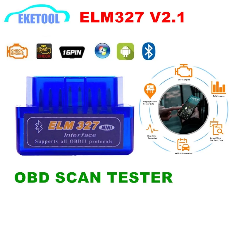 ELM327 Bluetooth 2 0 V2.1 считыватель кодов OBD-сканер Android Torque Автосканер с поддержкой